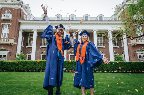 Graduates on the Main Quad 